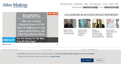 Desktop Screenshot of allenmatkins.com