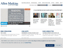 Tablet Screenshot of allenmatkins.com